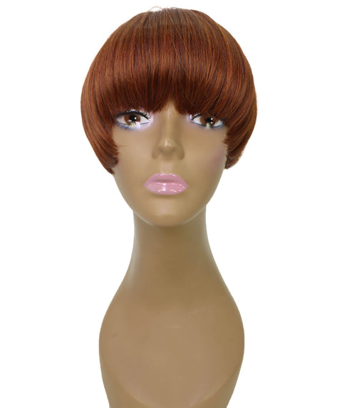 Alyssa Brown with Copper Red Short Hair Wig