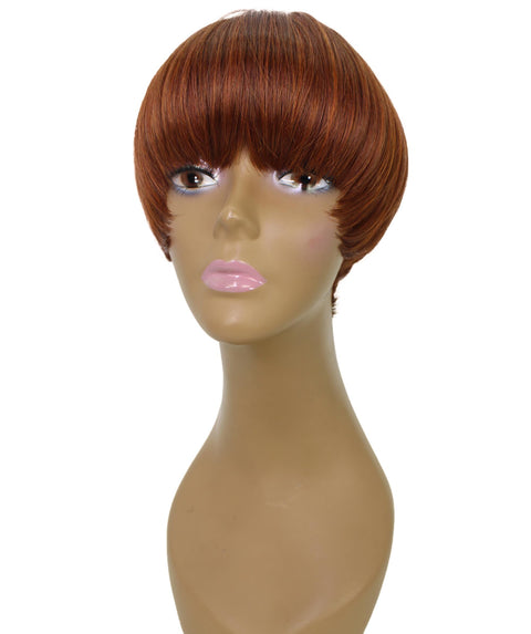 Alyssa Brown with Copper Red Short Hair Wig