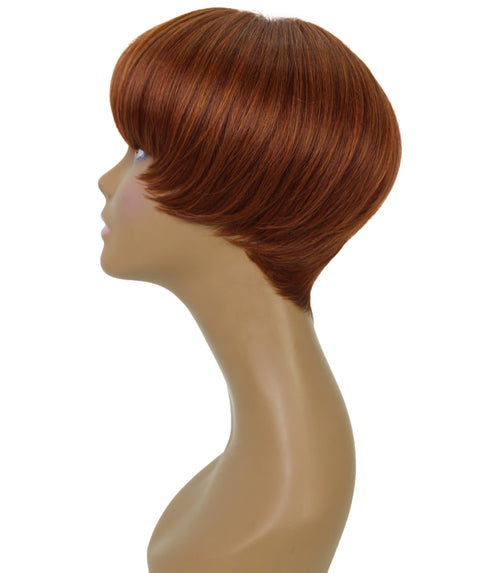 Alyssa Brown with Copper Red Short Hair Wig