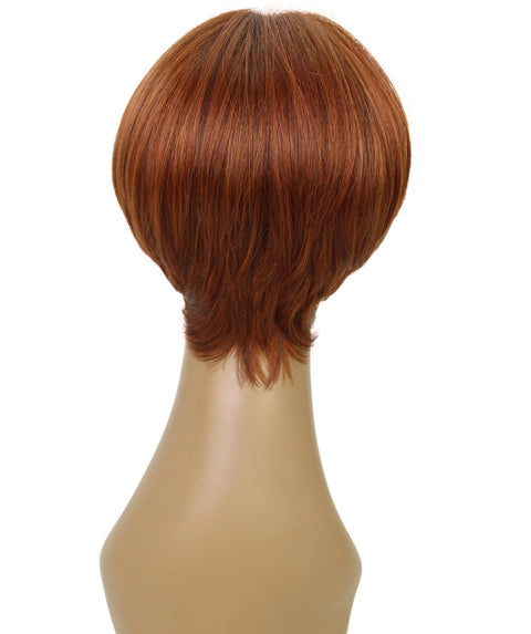 Alyssa Brown with Copper Red Short Hair Wig