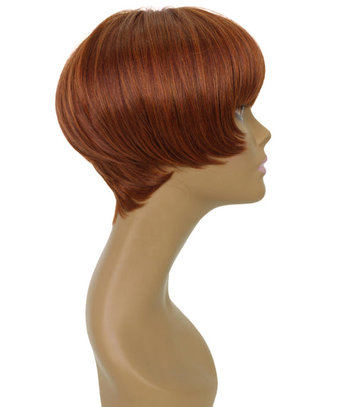 Alyssa Brown with Copper Red Short Hair Wig