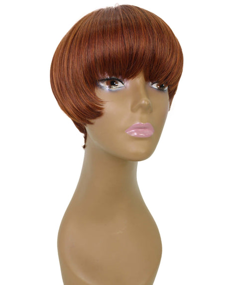 Alyssa Brown with Copper Red Short Hair Wig