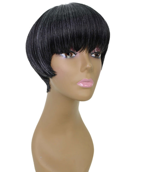 Alyssa Salt and Pepper Blend Short Hair Wig