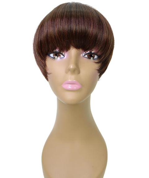 Alyssa Dark Chestnut Brown Short Hair Wig