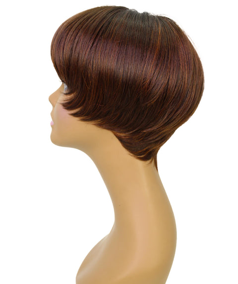 Alyssa Dark Chestnut Brown Short Hair Wig