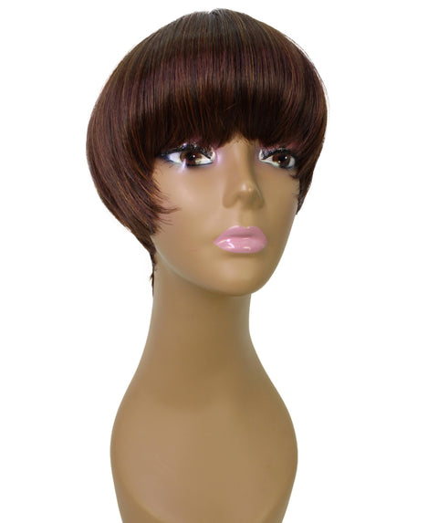 Alyssa Dark Chestnut Brown Short Hair Wig