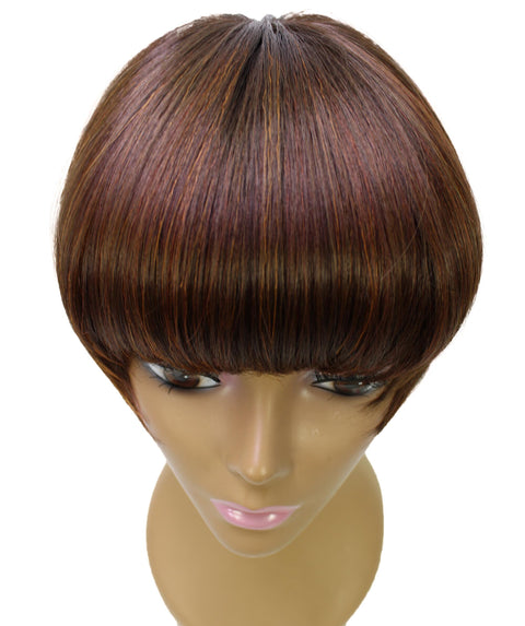 Alyssa Dark Chestnut Brown Short Hair Wig