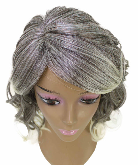 Madison Gray with Light Blonde Layer Full Wig