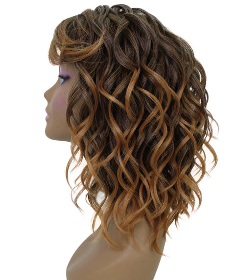 Madison Dark Brown with Golden Layer Full Wig