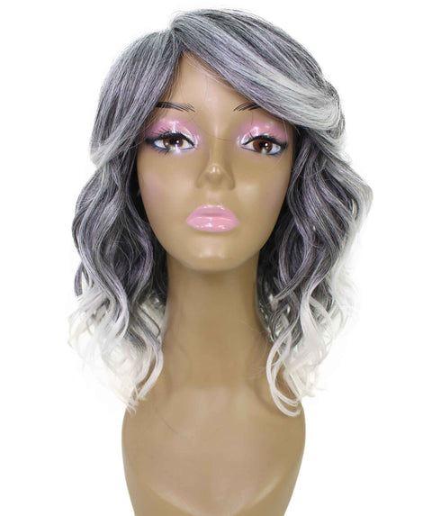 Madison Gray with White Layer Full Wig