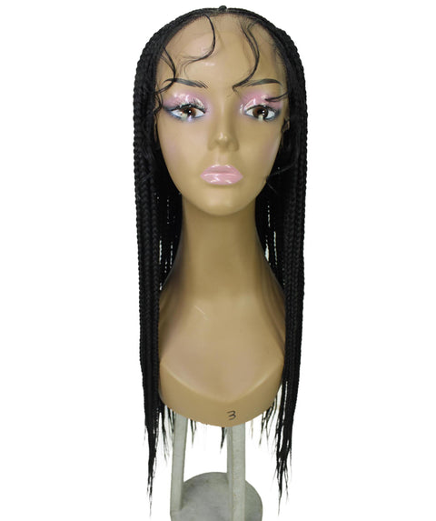 Jordan Black Braided Lace Wig