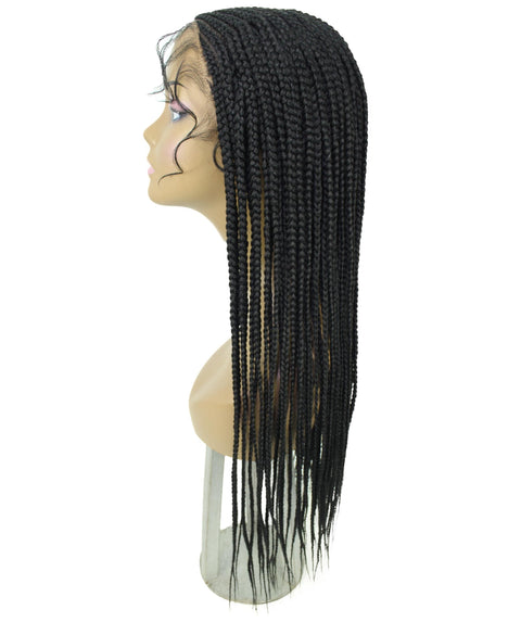 Jordan Black Braided Lace Wig