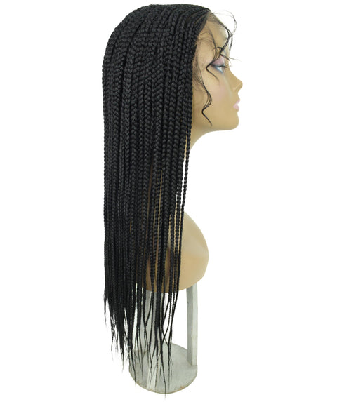 Jordan Black Braided Lace Wig