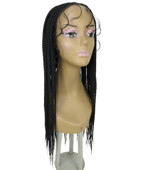 Jordan Black Braided Lace Wig