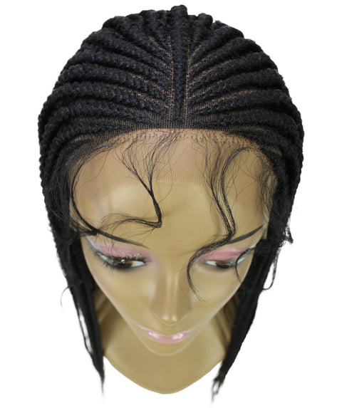 Jordan Black Braided Lace Wig