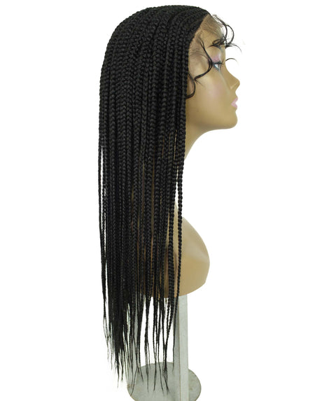 Jordan Natural Black Braided Lace Wig