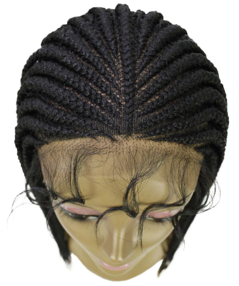 Jordan Natural Black Braided Lace Wig