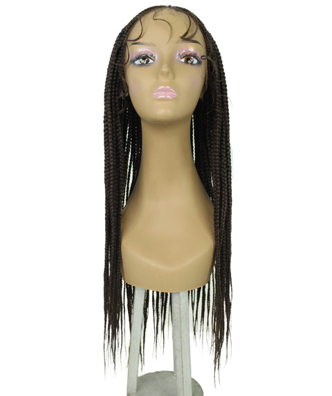 Jordan Medium Brown Braided Lace Wig