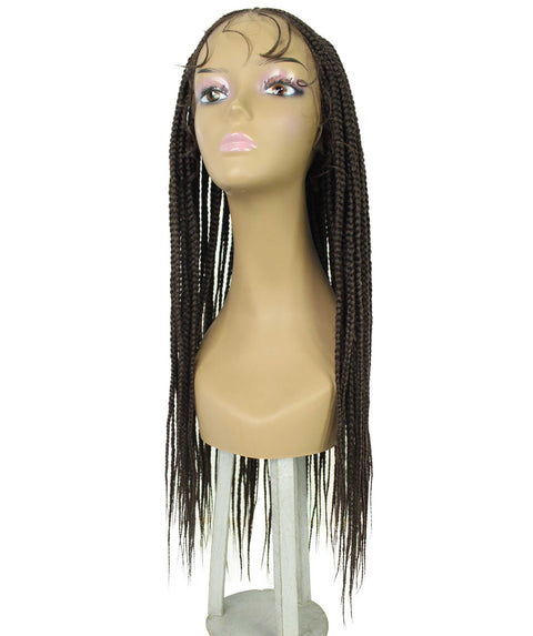 Jordan Medium Brown Braided Lace Wig