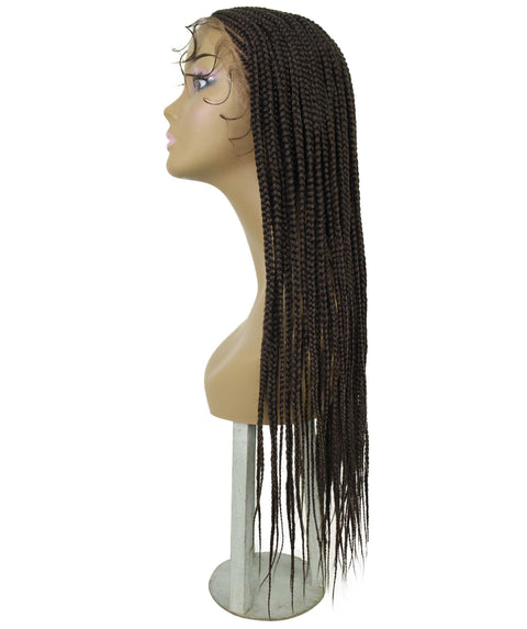 Jordan Medium Brown Braided Lace Wig