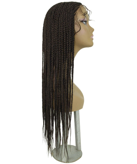 Jordan Medium Brown Braided Lace Wig