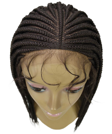 Jordan Medium Brown Braided Lace Wig