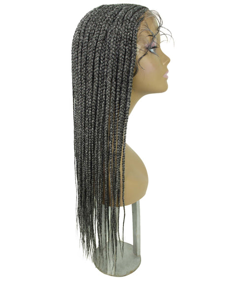 Jordan Charcoal Grey Braided Lace Wig