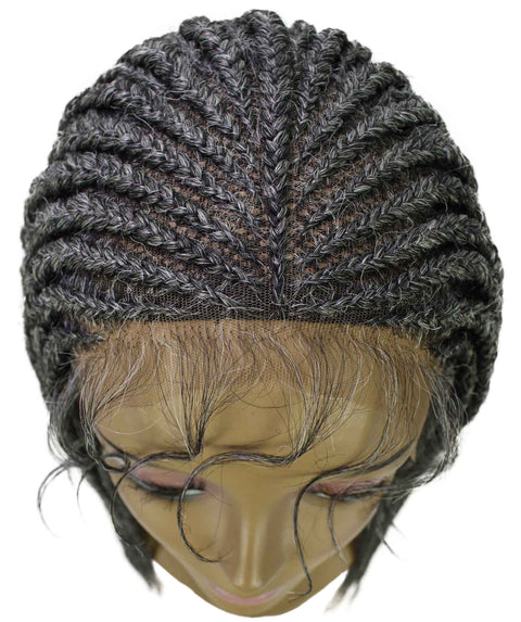 Jordan Charcoal Grey Braided Lace Wig