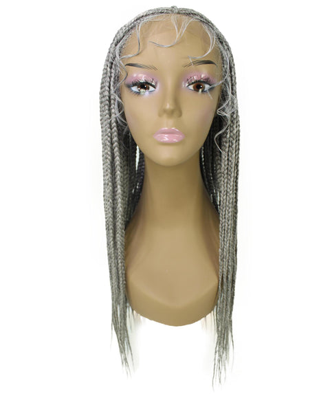 Jordan Grey Braided Lace Wig