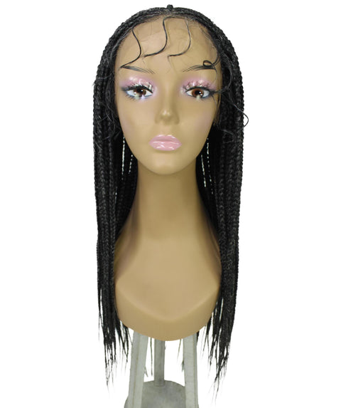 Jordan Salt and Pepper Grey Braided Lace Wig