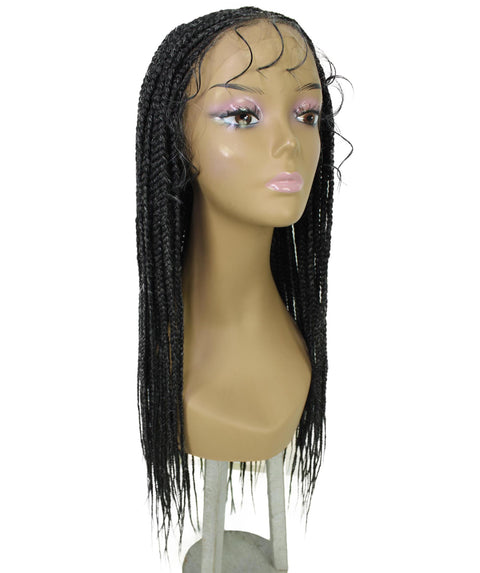 Jordan Salt and Pepper Grey Braided Lace Wig