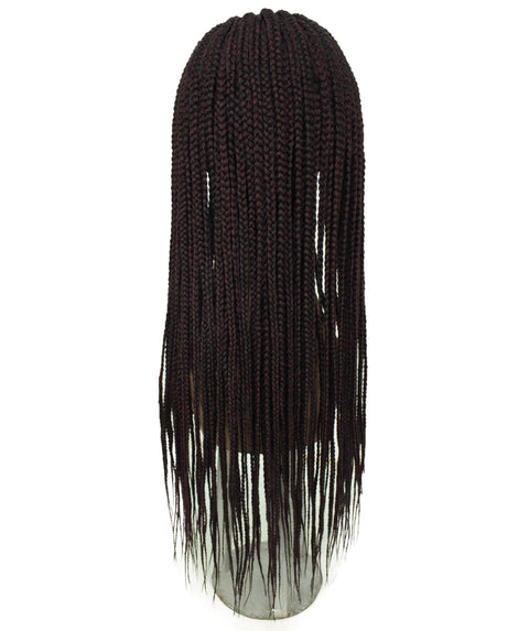 Jordan Deep Red and Black Blend Braided Lace Wig