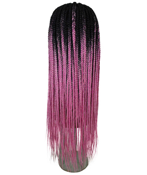 Jordan Dark Pink Ombre Braided Lace Wig