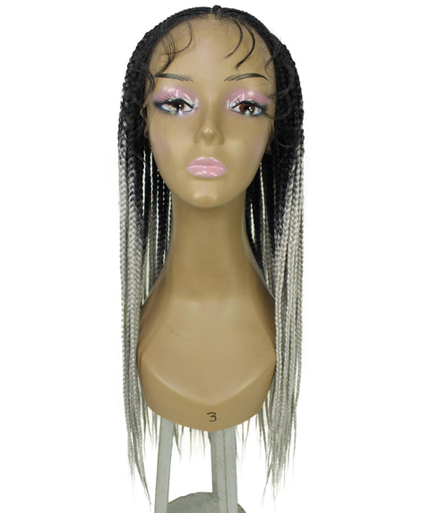 Jordan Grey Ombre Braided Lace Wig