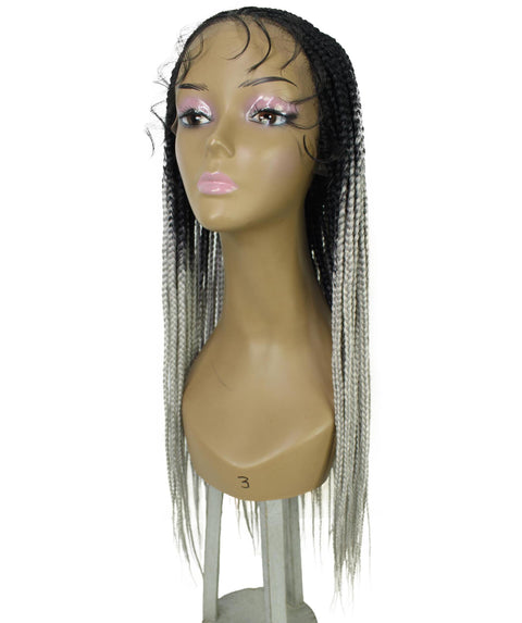 Jordan Grey Ombre Braided Lace Wig