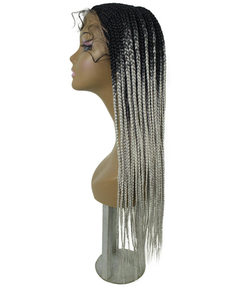 Jordan Grey Ombre Braided Lace Wig