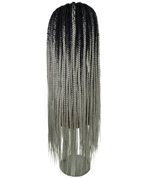 Jordan Grey Ombre Braided Lace Wig