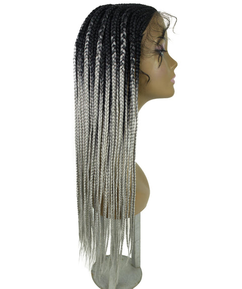 Jordan Grey Ombre Braided Lace Wig