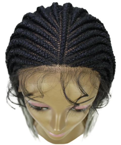 Jordan Grey Ombre Braided Lace Wig