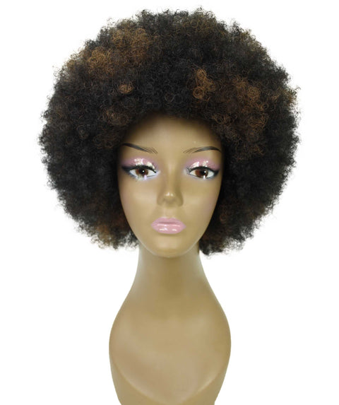 Audre Black with Caramel Afro Half Wig