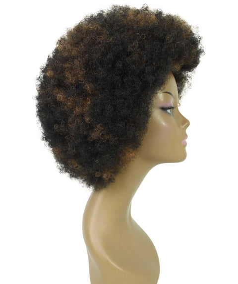 Audre Black with Caramel Afro Half Wig