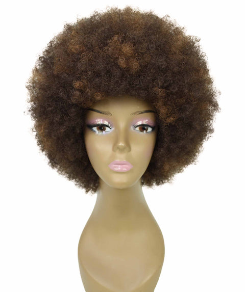 Audre Brown with Caramel Afro Half Wig