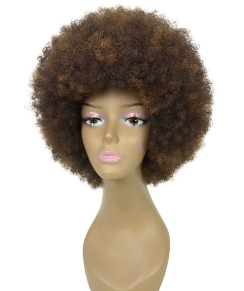 Audre Brown with Caramel Afro Half Wig