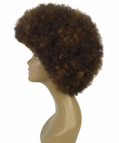 Audre Brown with Caramel Afro Half Wig