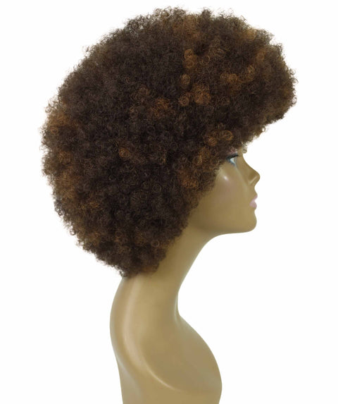 Audre Brown with Caramel Afro Half Wig