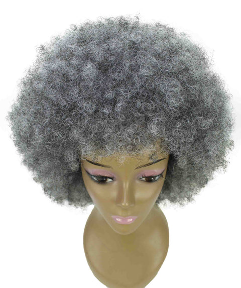 Audre Ash Gray Afro Half Wig