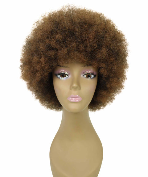 Audre Dark Auburn Brown Blend Afro Half Wig