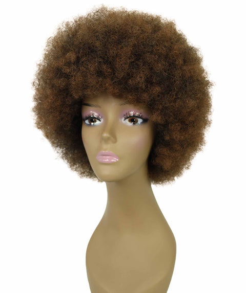 Audre Dark Auburn Brown Blend Afro Half Wig