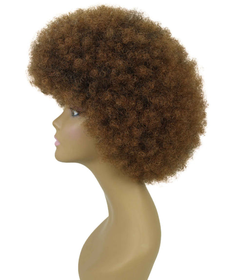 Audre Dark Auburn Brown Blend Afro Half Wig