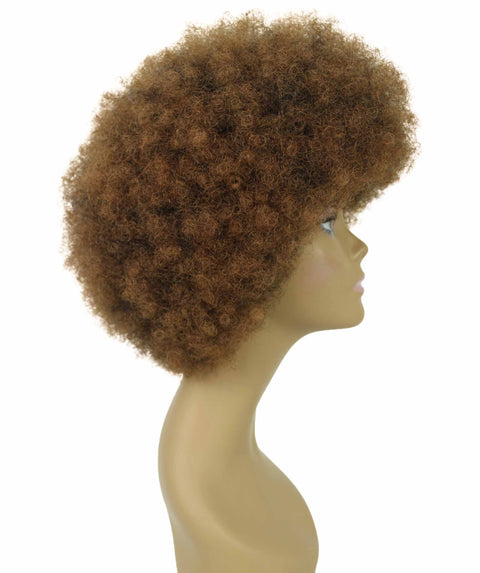 Audre Dark Auburn Brown Blend Afro Half Wig